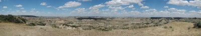 A panorama at the Roosevelt Natl Park rest stop